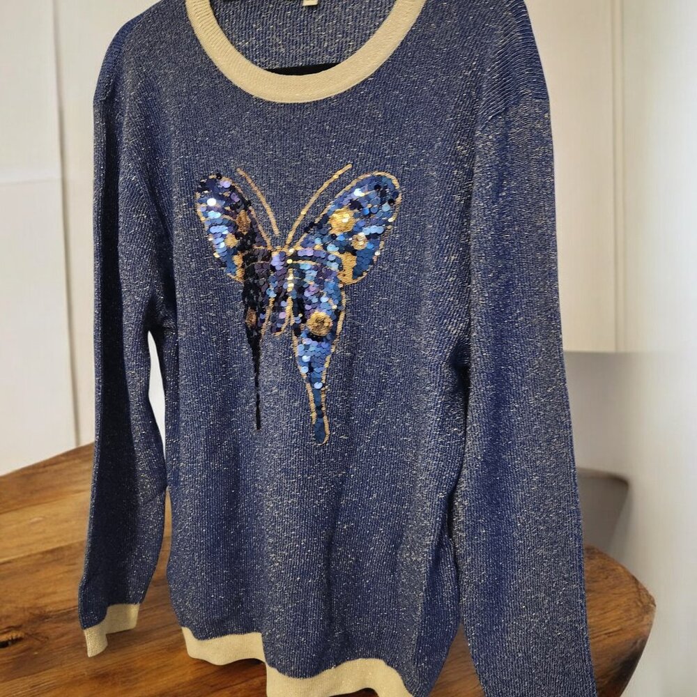 GeeGee NWT 2XL Cotton Blend Top | Soft Stretchy Casual Everyday Sweater - Picture 7 of 12